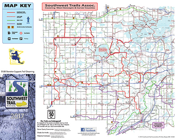 Mn Snowmobile Trails Map Trail Map - Carver County Snowrunners